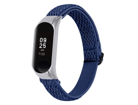 Correa de nailon lazo elástico elástico trenzado ajustable para Xiaomi Mi Band 7 - azul medianoche