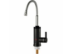 Grifo de cocina Eifson, eléctrico e instantáneo, con tubo universal giratorio de 360° y pantalla LED (negro)