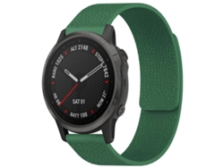 Bracelete Para Garmin Fenix 8 / 7s / 6s / 5s (20mm) - Silicone Magnético - Textura De Lichia Verde Escuro