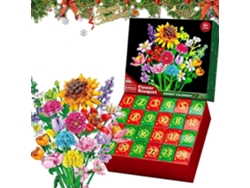 Calendario de Adviento 2025 con 24 días de sorpresas navideñas y una caja sorpresa de ramos de margaritas.