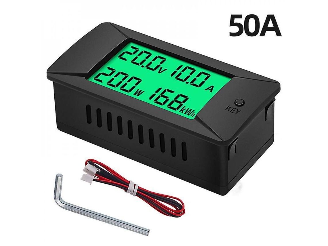 Medidor Digital De Cc 0-300v 50a/100a/200a/300a Lcd 4 En 1 Voltaje Corriente Potencia Energía Con Derivación Integrada Yus Dc0-300v 50a
