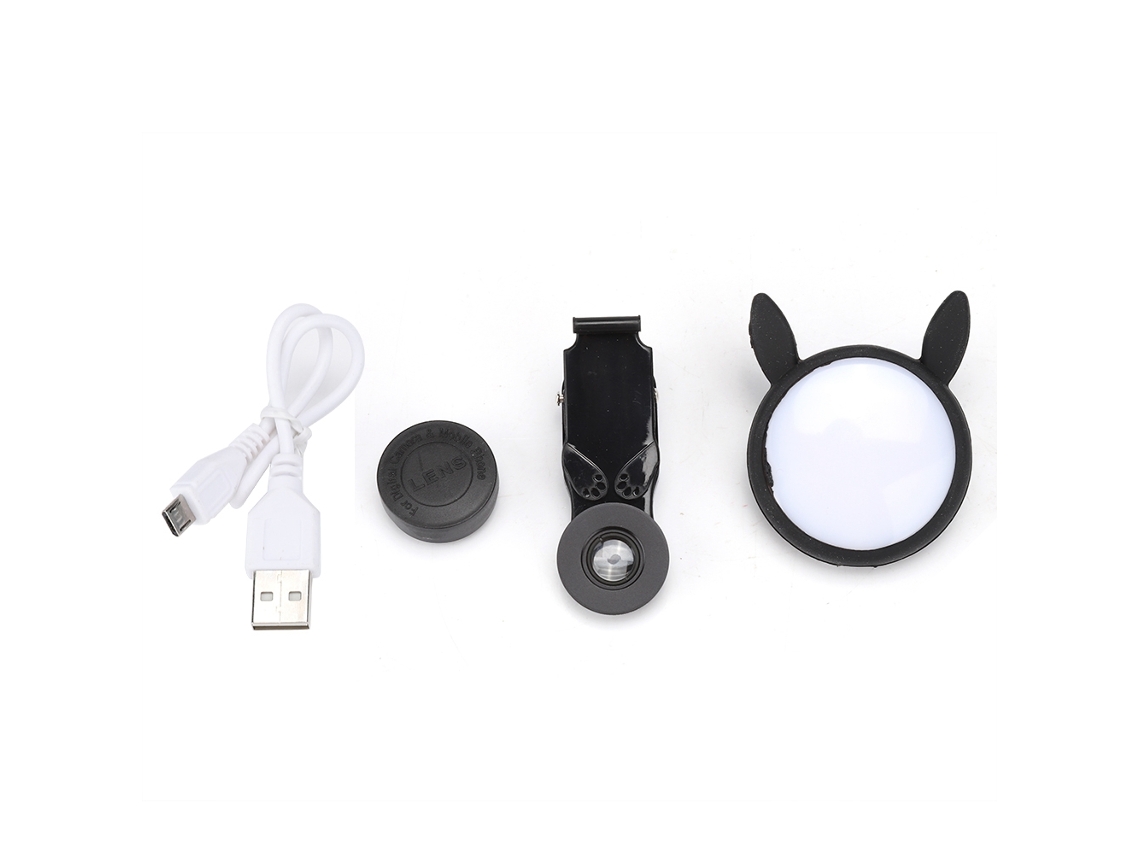 Luz De Relleno Para Selfies De Teléfono (carga Usb Con Lente)