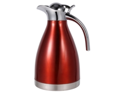 Tetera de acero inoxidable de 1,5 l con aislamiento al vacío de doble pared para café o agua caliente, color rojo