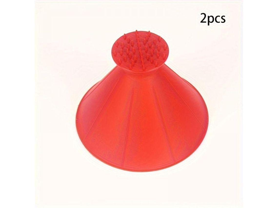 Raspatriz Ice Nieve Coche Cono Redondo Plástico Ligero Herramienta Multifuncional Parabrisas 2 Piezas Rojas