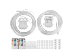 Luzes Led Para Cornhole Com Controle Remoto 16 Cores Aplicação Na Borda E Anel Do Tabuleiro 2 Peças