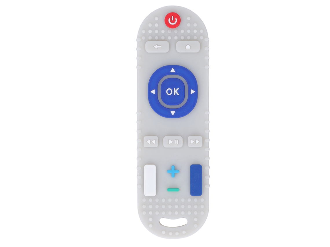 Chupete De Silicona Para Bebé Con Forma De Mando A Distancia De Televisión Y Botones Vibradores Texturizados - Beige