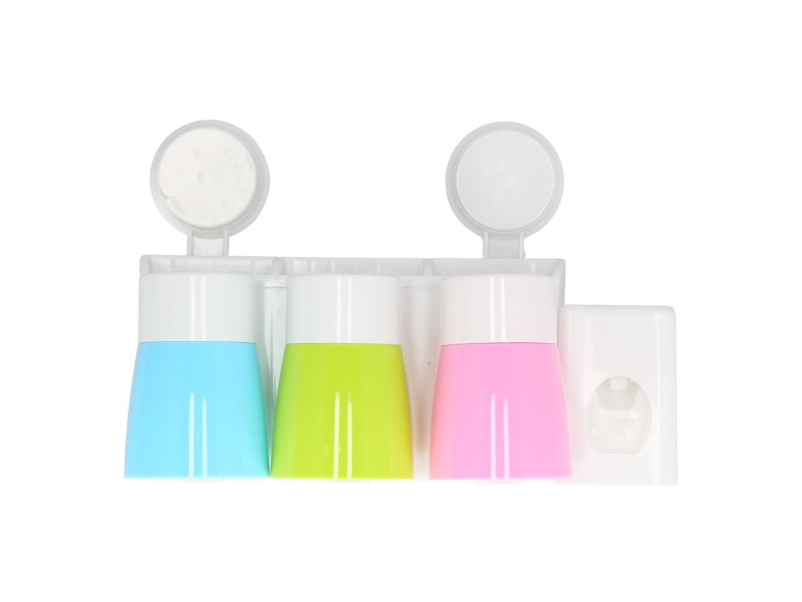 Soporte de pared para cepillos de dientes con ventosa para múltiples usos.