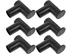 Conector Percha Ángulo Recto Plástico Negro Juego 6 Piezas Accesorios Versátiles Percheros Fácil Instalación
