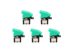 5 Interruptores Toggle De 2 Pinos Ligação Alta Condutividade Antioxidante Capa Protetora Dc12v