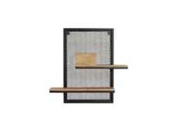 Estantería de Pared Doble En Metal Y Mango Macizo A60 Cm Rack MILIBOO