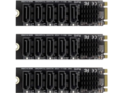 Paquete De 3 Tarjetas De Expansión M.2 Ngff B-key, 5 Puertos, 6 Gbps, Chipset Jm575