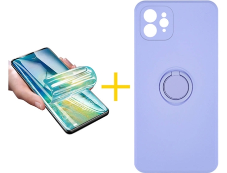 Carcasa + Protector de Pantalla para iPhone 12 Pro SKYHE Morado Lila
