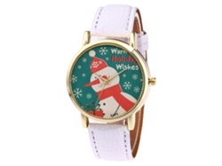 Elegante Reloj De Pulsera Unisex Para Estudiantes Con Correa De Cuero Sintético Y Movimiento De Cuarzo, Ideal Para Navidad (blanco).