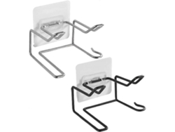 Soporte de pared para secador y plancha de pelo GOKOCO con enchufe.