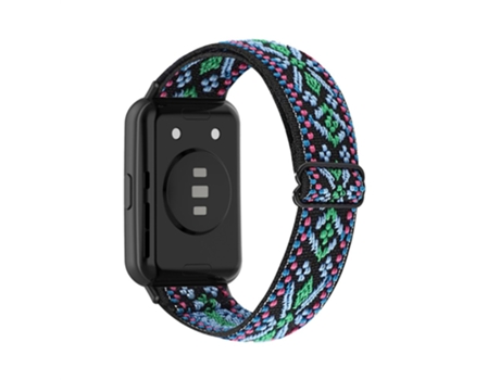 Correa de nailon trenzado respirable estilo etnico para Huawei Watch Fit 2 - pista