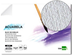 Bloc de diseño LIDERPAPEL acuarela pegado A3 20 hojas (420x297mm)