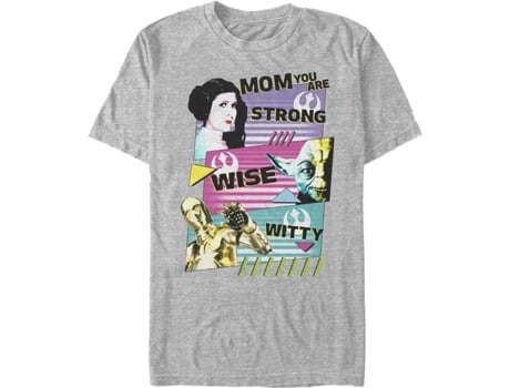 Camiseta Unisexo DEEPSTONE Mother's Day Star Wars brezo atlético (XXL)