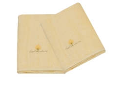 Juego de 2 Toallas de Baño EVEIL ET NATURE  (50 x 90 cm - 100% Algodón - Amarillo)