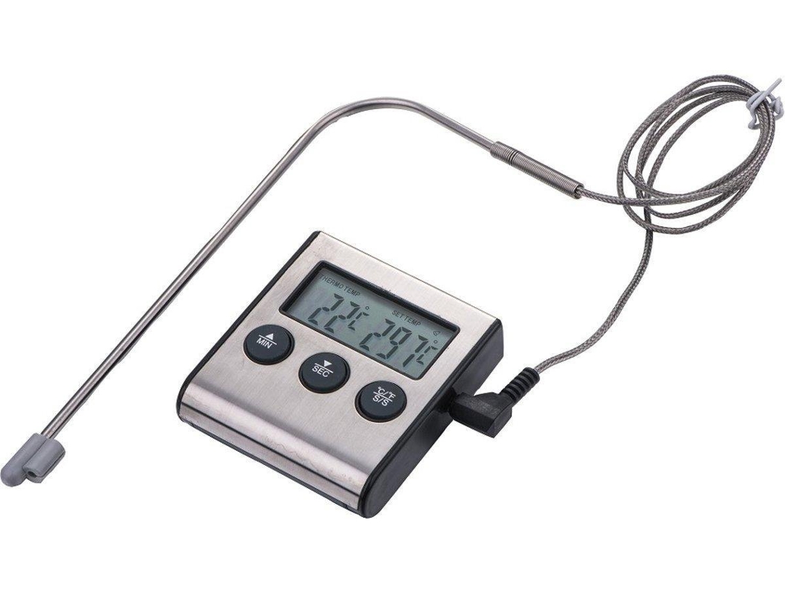 Termómetro De Cocina Digital, Termómetro De Carne, Con Temporizador Y Alarma