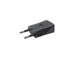 Enchufe eléctrico macho de 4 mm, 10 A/250 V, color negro, Krang.