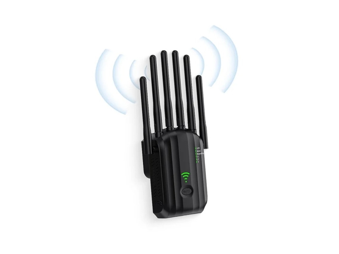 Potente Repetidor Wifi Banda Dupla, 1200 Mbps Yizhood (preto)
