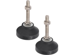 2pcs Swivel Leveling Mounts Deslizadores Ajustables Para Muebles Acero Aleado Goma Base Estable Rosca Estándar Altura