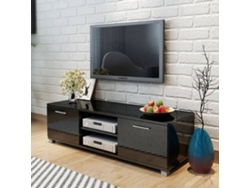 Mueble de Armario Tv 120X40,3X34,7 Cm Negro Brillante