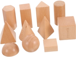 Conjunto De Sólidos Geométricos De Madera Para Niños Y Niñas