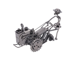 Modelo De Tractor Antiguo Decorativo De Metal Con Detalles Para El Hogar - Negro