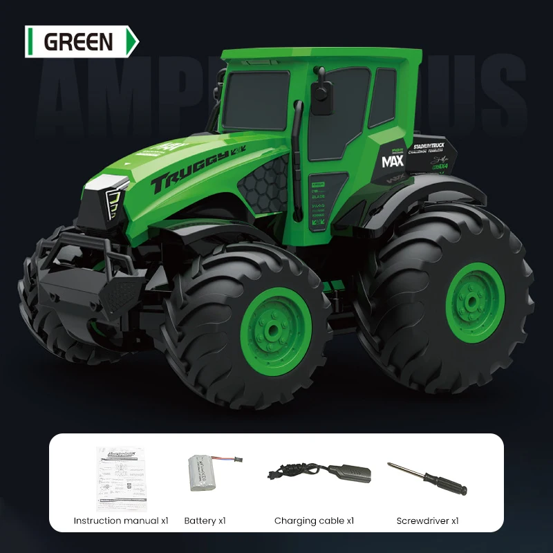 (verde) Coche Eléctrico Todoterreno De Escalada 2.4g - Regalo Para Niños