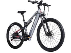 Bicicleta eléctrica 1000W YG90A/Gris 48V 17Ah/Suspensión total/Frenos hidráulicos