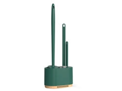 Juego de cepillo de inodoro de plástico 3 en 1 para montaje en pared para la limpieza del baño