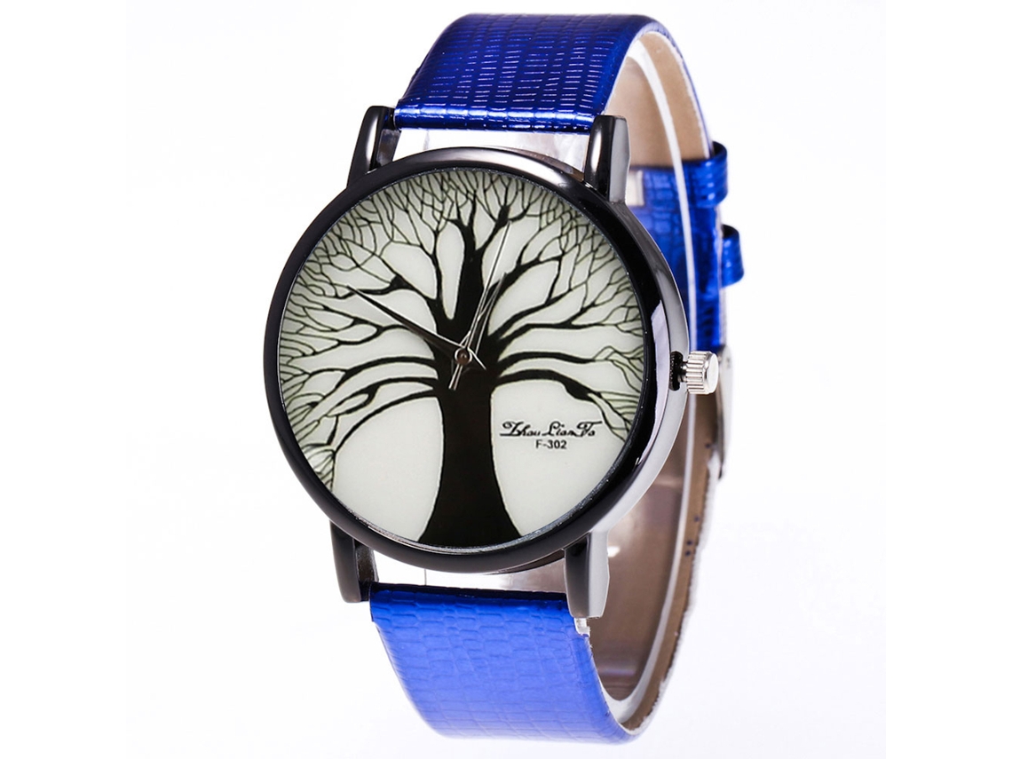 Reloj De Pulsera Para Parejas Zhoulianfa, Correa De Cuero Sintético, Cuarzo, Estilo Moderno, Azul.