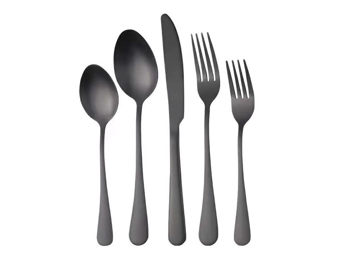 Juego de Cubiertos de Acero Inoxidable - 5 Piezas para Hogar y Restaurante JEIIBRZUI