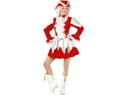 Disfraz de Majorette rojo y blanco con Sombrero para mujer