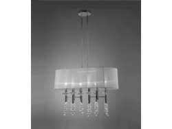 Lámpara cromo pantalla TIFFANY 66 luces MANTRA ILUMINACIÓN