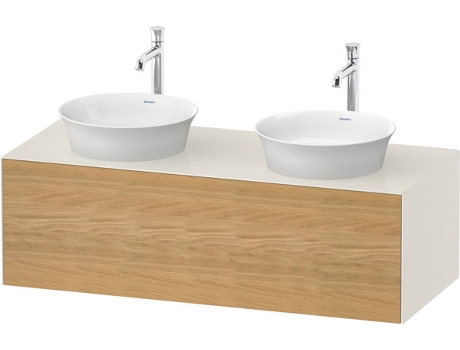 DURAVIT Tulip blanco, mueble de pared, ancho 1300 x fondo 550mm, con 1x extraíble, con tecnología tip-on, WT4978B