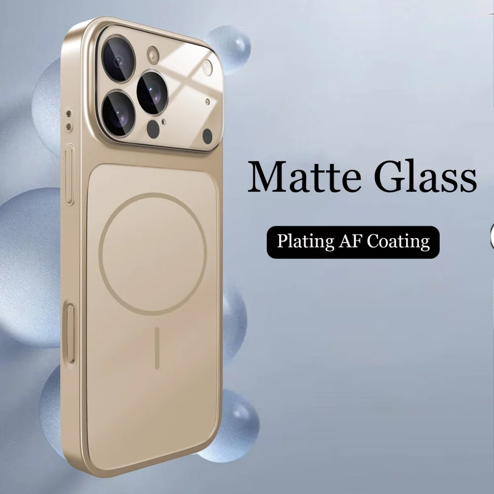 (iphone 14 Pro Marrón Claro) Funda Protectora, Acabado Mate, Original, Compatible Con Carga Inalámbrica, Cierre Magnético Rígido.