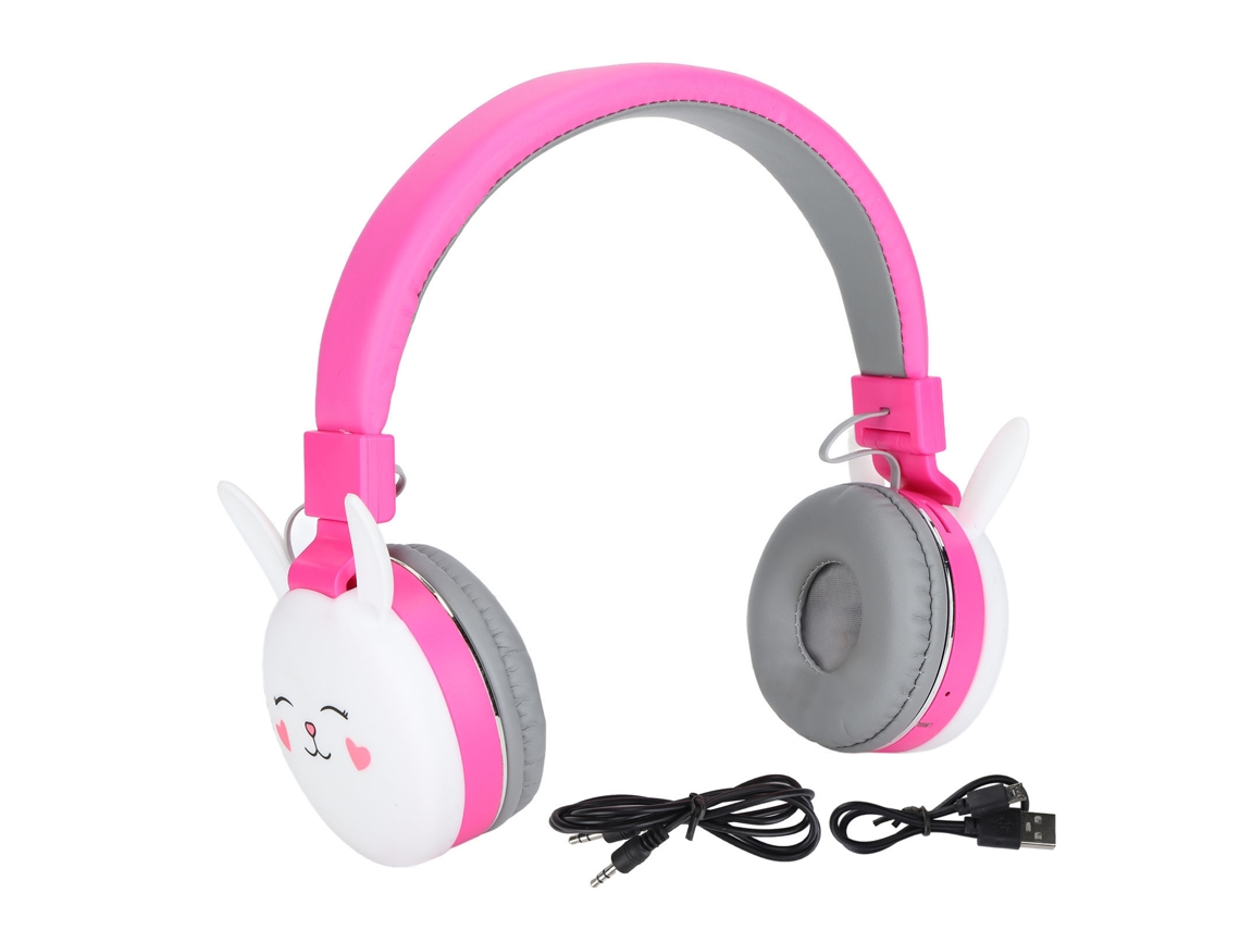 Auriculares Infantiles Con Micrófono, Diseño De Animales Adorables, Bluetooth 5.0 Para Niños, Conejo
