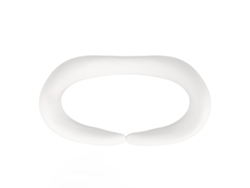 Capa De Olho De Silicone Reemplazable Suave Antissuor E Impermeable Para Meta Quest 3 Branco