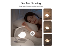 Luz Nocturna Led Musical Para Bebés Con Bluetooth, Batería Recargable Y Atenuación Continua.