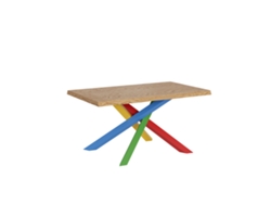 Mesa Fija Versalux 90x160 Cm Patas Roble Pelado 4/b Itamoby
