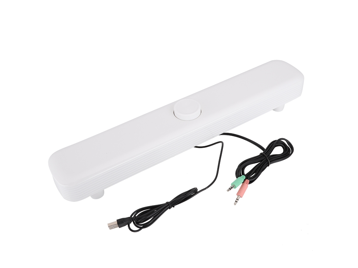 Altavoz De Mesa Multimedia Sada V-101 Para Ordenador, Pc Y Teléfono Móvil Con Doble Altavoz (blanco)