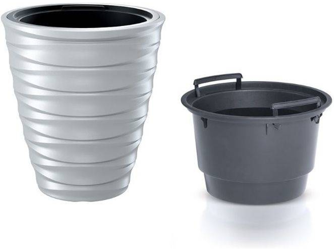 Set 2 Maceteros PROSPERPLAST Freze DBFE (Blanco - 29.5x29.5x32 cm)