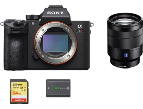 Kit Cámara Mirrorless, Objectivo SEL 24-70MM F4 ZA OSS, Tarjeta SD y Batería SONY A7R III