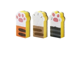 Juego De 3 Piezas De Cepillos De Cocina Con Esponja Y Forma De Garra De Gato Para Limpiar Platos Y Sartenes.