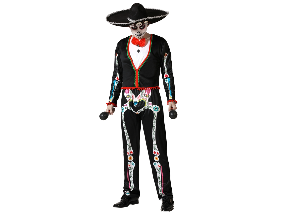 Disfraz para Hombre Adulto Esqueleto Mexicano Mariachi XS ATOSA