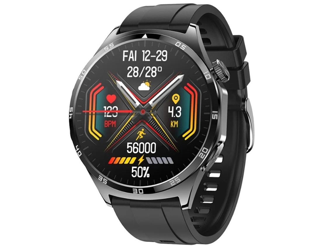 Reloj inteligente con llamadas Bluetooth, monitorización de frecuencia cardíaca, ECG, PPG, múltiples modos deportivos y batería de larga duración Negro Yizhood