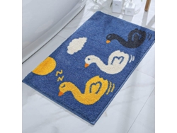 2026-tapete De Baño Antideslizante Pato Suave Absorbente Lavable Máquina 16x24 Pulgadas Azul