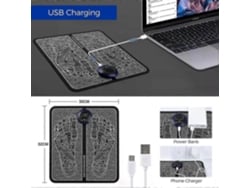 Massageador Elétrico Para Os Pés, Máquina De Massagem Ems Para Os Pés, Estimulador De Circulação Para Pés E Pernas, Tapete De Massagem Portátil D